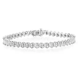 Shiels Sterling Silver & 0.95 Carat Diamond Tennis Bracelet offer