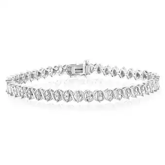 Shiels Sterling Silver & 0.95 Carat Diamond Tennis Bracelet offer