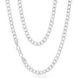 Shiels Sterling Silver Curb Heavy 150 Gauge 50cm Chain offer