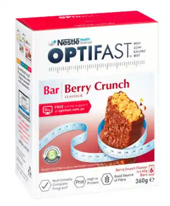 Pharmacy4Less Optifast vlcd 6 x 70g bars - berry crunch flavour offer