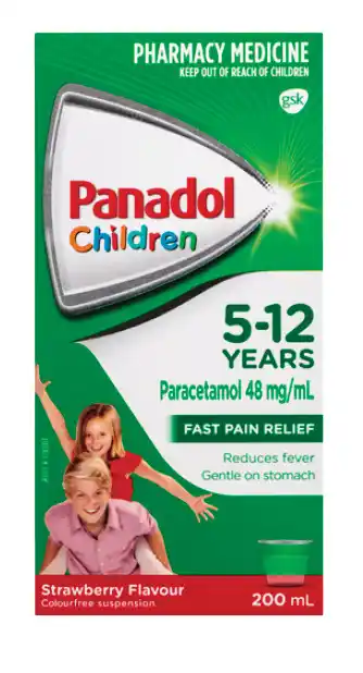 Pharmacy4Less Panadol children 5-12 years strawberry - 200ml offer