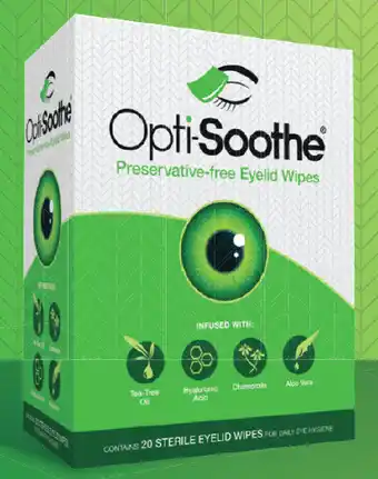 Opti-soothe preservative-free eyelid wipes 20 pack