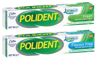 Pharmacy4Less Polident adhesive cream assorted flavour 60g offer