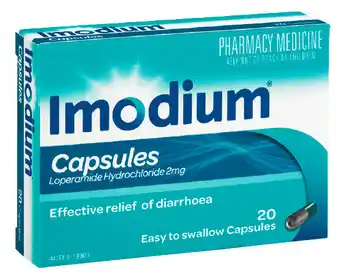 Imodium diarrhoea relief 20 capsules