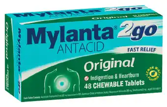 Pharmacy4Less Mylanta 2go 48 chewable tablets offer