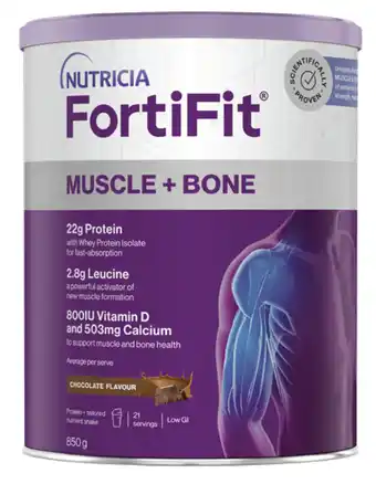 Pharmacy4Less Fortifit muscle & bone chocolate flavour 850g offer