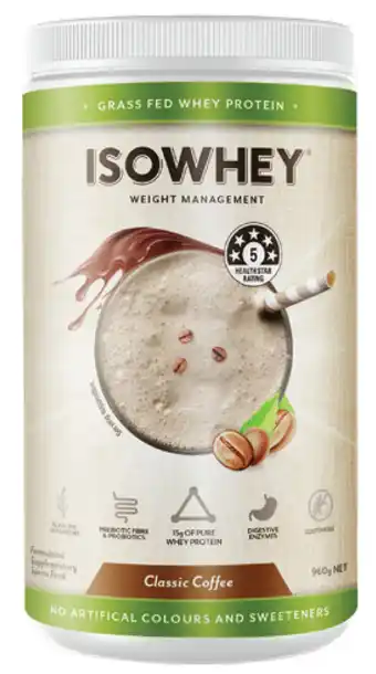 Pharmacy4Less Isowhey classic coffee 960g offer