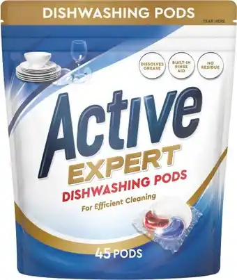 IGA Active Expert Dishwashing Pods 45 Pack offer