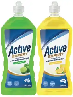 IGA Active Expert Dishwashing Liquid Lemon or Lime 900mL offer