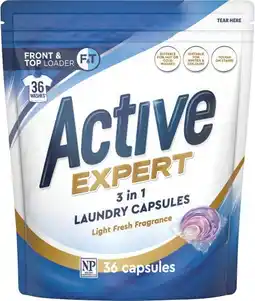 IGA Active Expert 3 in 1 Laundry Capsules 36 Pack offer