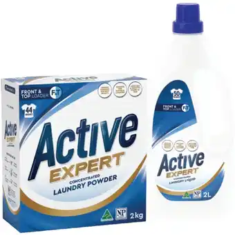 IGA Active Expert Laundry Powder 2kg or Liquid 2 Litre Selected Varieties offer