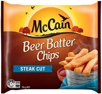 IGA McCain Beer Batter Chips or Wedges or Quick Cook Chips 750g Selected Varieties offer