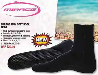 Cape Byron Sports Mirage 2mm Soft Sock B004 offer