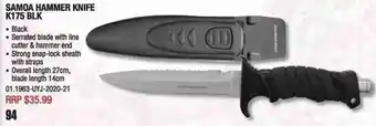 Samoa Hammer Knife K175 BLK