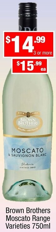 Liquor Stax Brown Brothers Moscato Range Varieties offer