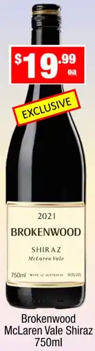Liquor Stax Brokenwood McLaren Vale Shiraz offer