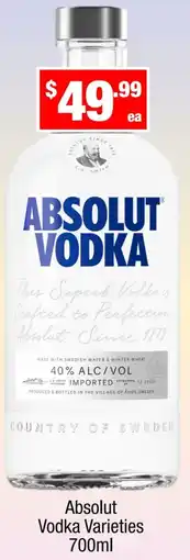 Liquor Stax Absolut Vodka Varieties offer