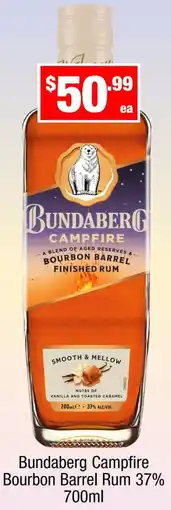 Liquor Stax Bundaberg Campfire Bourbon Barrel Rum 37% offer