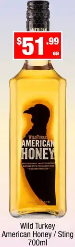 Liquor Stax Wild Turkey American Honey / Sting offer