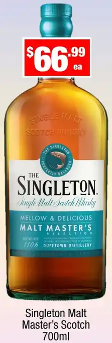 Liquor Stax Singleton Malt Master's Scotch offer