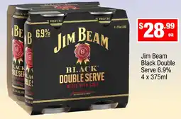 Liquor Stax Jim Beam Black Double Serve 6.9% offer