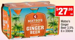 Liquor Stax Matso's Ginger Beer 3.5% offer