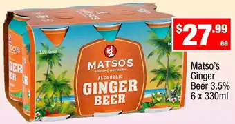 Liquor Stax Matso's Ginger Beer 3.5% offer