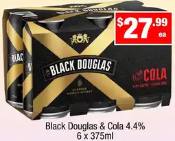 Liquor Stax Black Douglas & Cola 4.4% offer