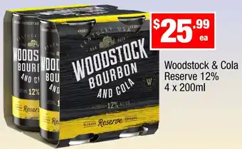 Liquor Stax Woodstock & Cola Reserve 12% offer