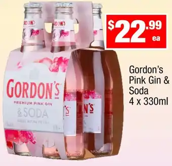 Liquor Stax Gordon's Pink Gin & Soda offer