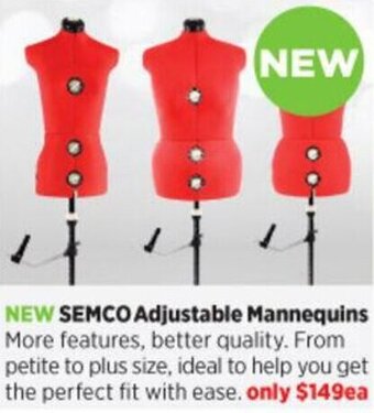 Spotlight Semco Adjustable Mannequins offer