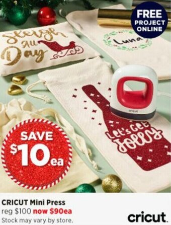 Spotlight Cricut Mini Press offer
