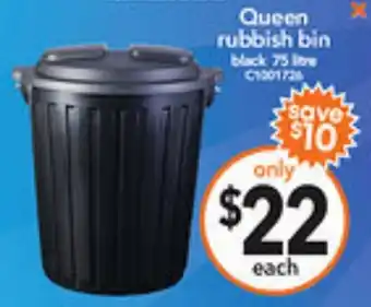 Cheap as Chips rubbish bin black offer