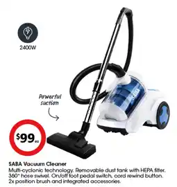 Coles Saba vacuum cleaner offer