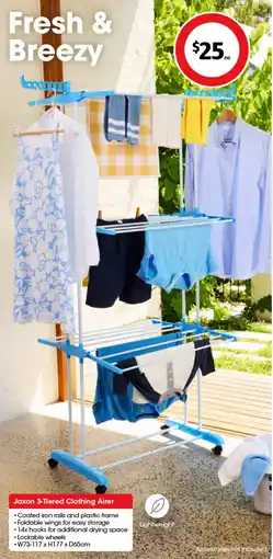 Coles 3-Tiered Clothing Airer offer