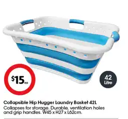 Coles Collapsible hip hugger laundry basket offer