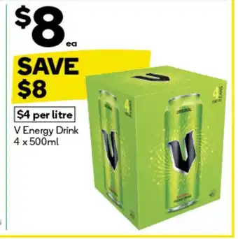 Woolworths V energy drink offer