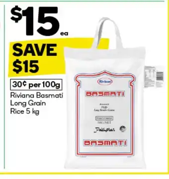 Woolworths Riviana basmati long grain rice offer