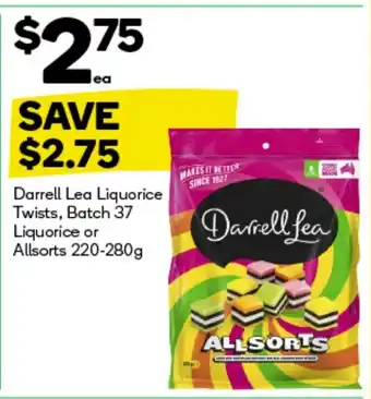 Woolworths Darrell lea liquorice twists, liquorice or allsorts offer