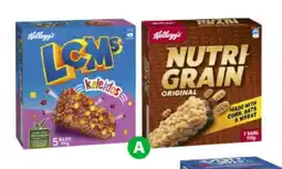 Woolworths Kellogg's lcms or nutri-grain bars offer