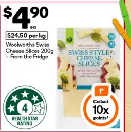 Woolworths woolworths swiss cheese slices offer