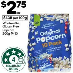 Woolworths Woolworths Gluten Free Popcorn offer