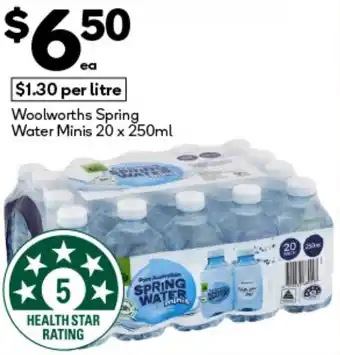 Woolworths Woolworths Spring Water Minis offer