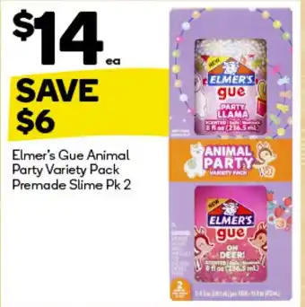 Woolworths Elmer's gue animal party offer