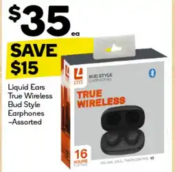 Woolworths Liquid ears true wireless bud style earphones offer