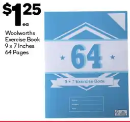 Woolworths Woolworths exercise book offer