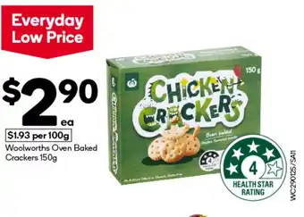 Woolworths Woolworths Oven Baked Crackers offer