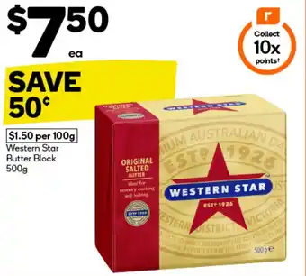 Woolworths Western Star Butter Block offer