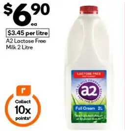 Woolworths A2 Lactose Free Milk offer