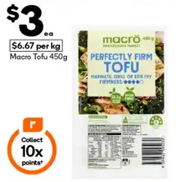 Woolworths Macro Tofu offer